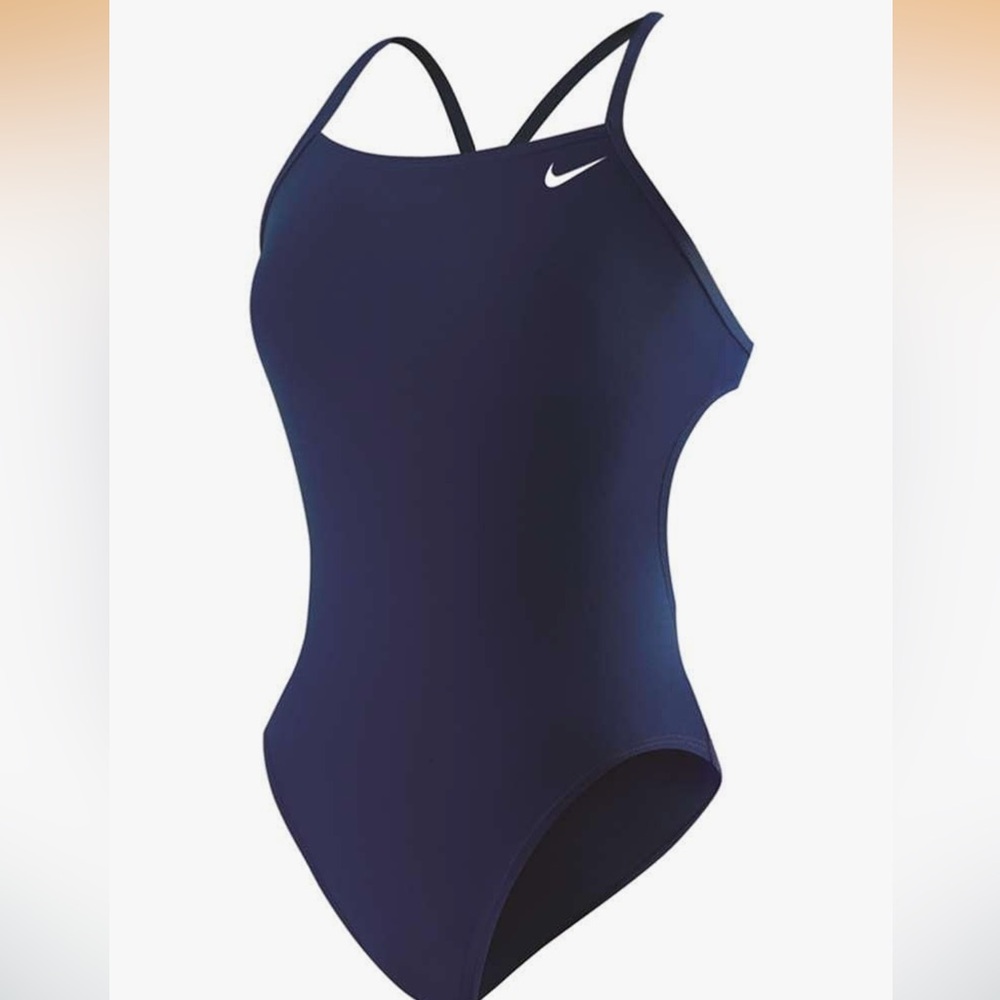 Nike Swim Poly Core Cut Out - Navy Blue